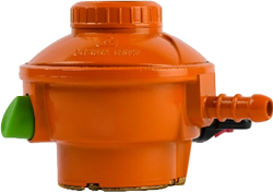 A variable gas regulator from 22 to 90 millibars with a safety valve